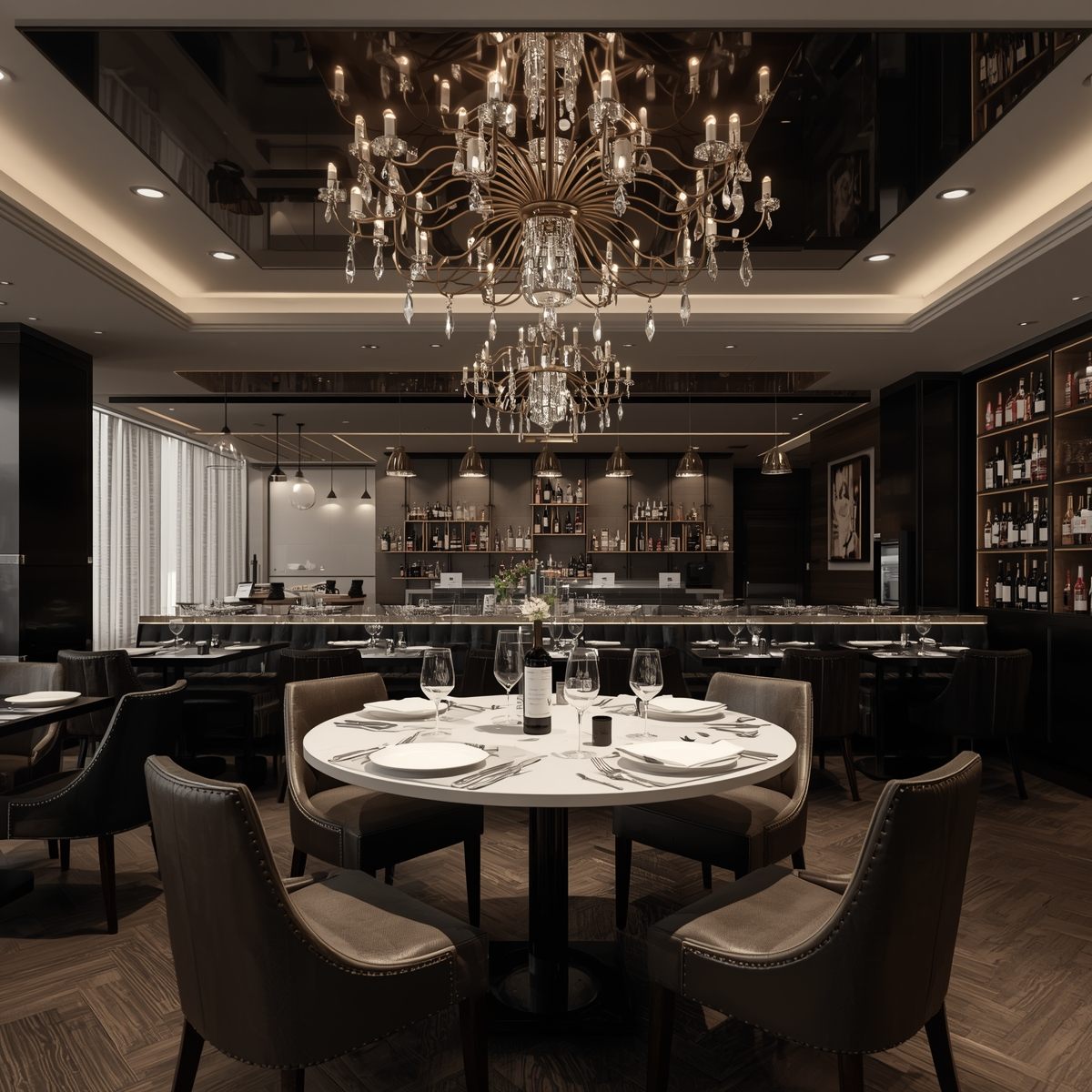 Modern corporate event with professional decor and staging