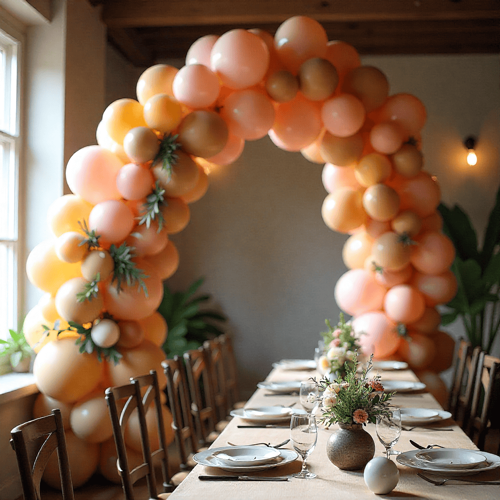 Corporate event photo zone with modern minimalist design